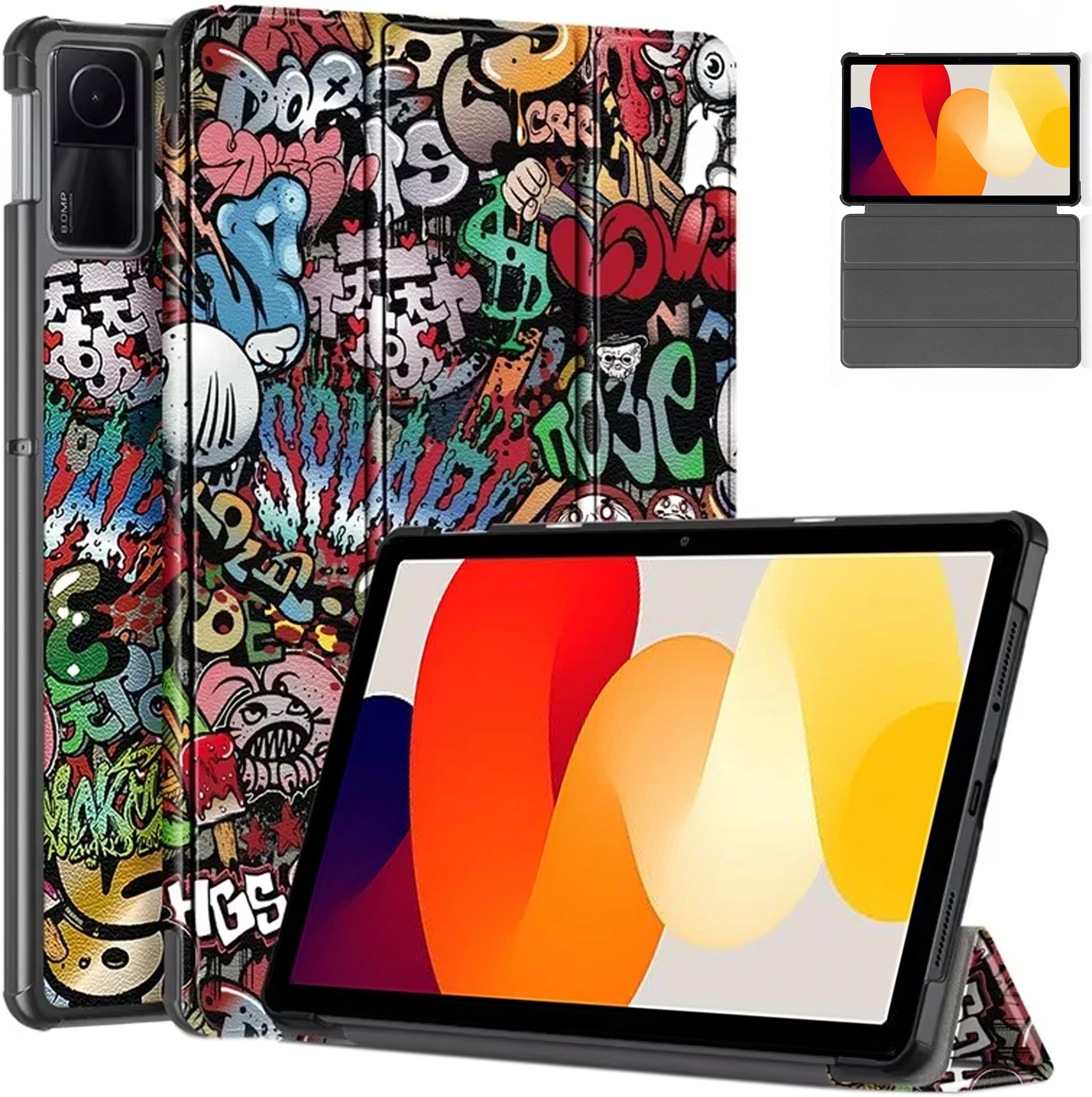 Graficzne etui futerał z klapką do Xiaomi Redmi Pad SE 2023 11
