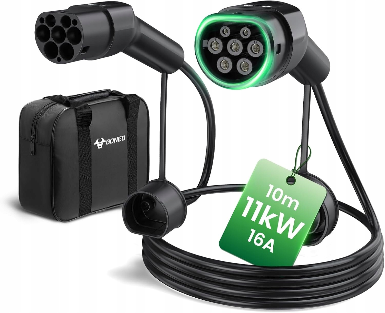GONEO Kabel do ładowania typu 2 11 kW – Wydajne ładowanie dla Twojego samochodu elektrycznego