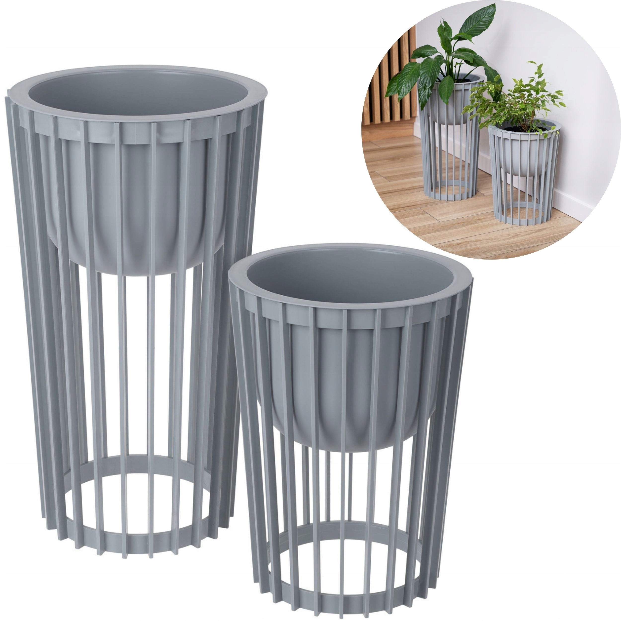 Kwietnik dwustronny Standy 40h + 54h – Elegancki dodatek do Twojego wnętrza