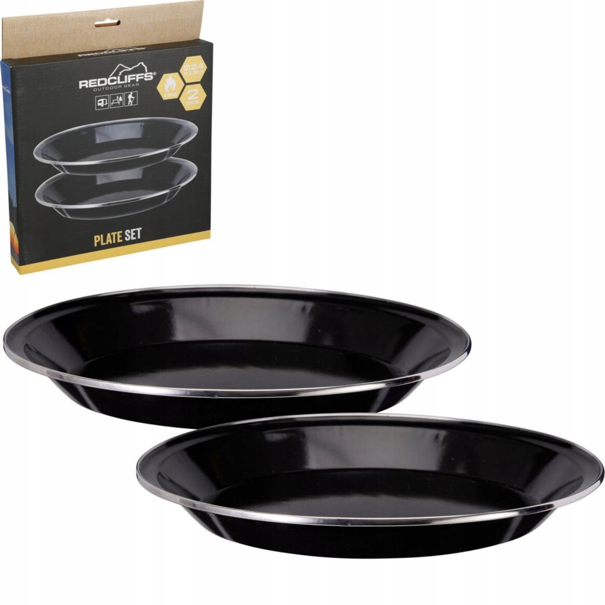 Miska Talerz Turystyczny 2szt 24cm Aluminium Redcliffs – Idealne na każdą wyprawę