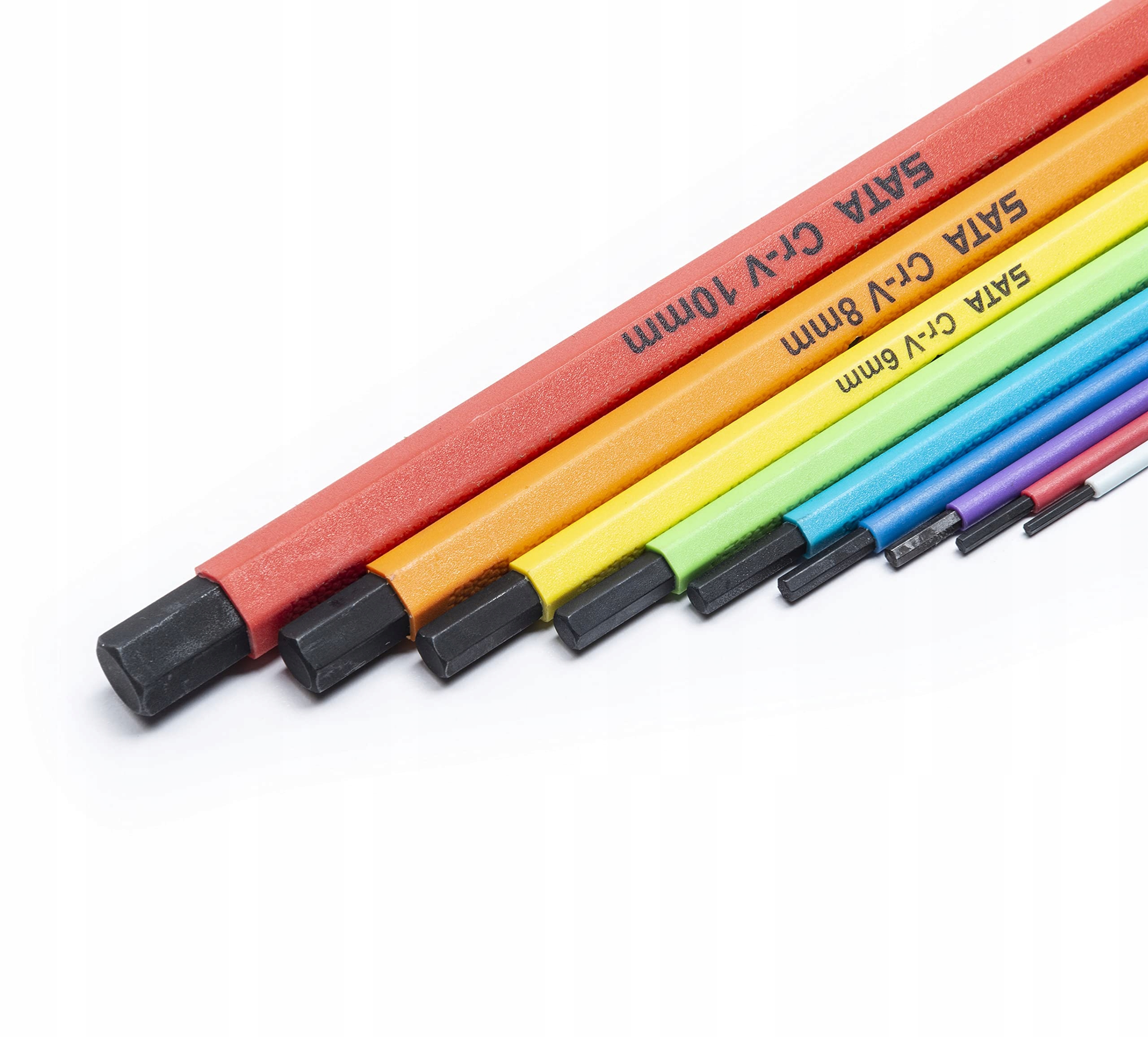 Zestaw kluczy o różnych rozmiarach: 1.5 do 10 mm