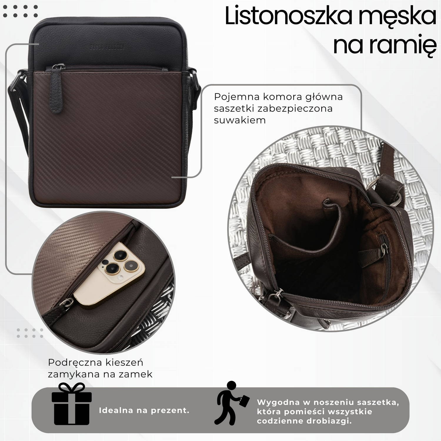 Wygodna konstrukcja z wieloma kieszeniami