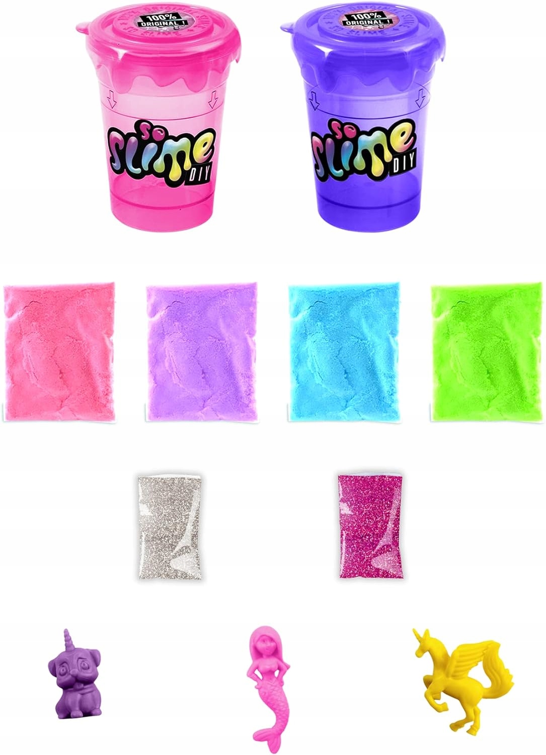 Zawartość zestawu – aż 10 różnych rodzajów slime'ów