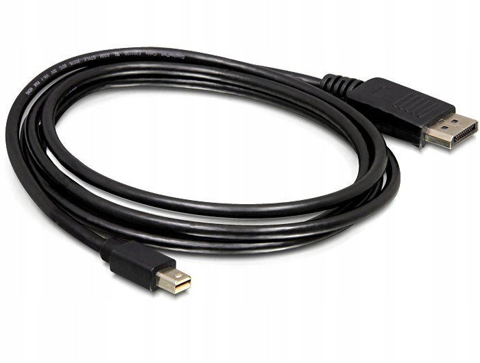 Kabel DisplayPort Mini - DisplayPort 3m czarny – Idealne połączenie dla Twojego komputera