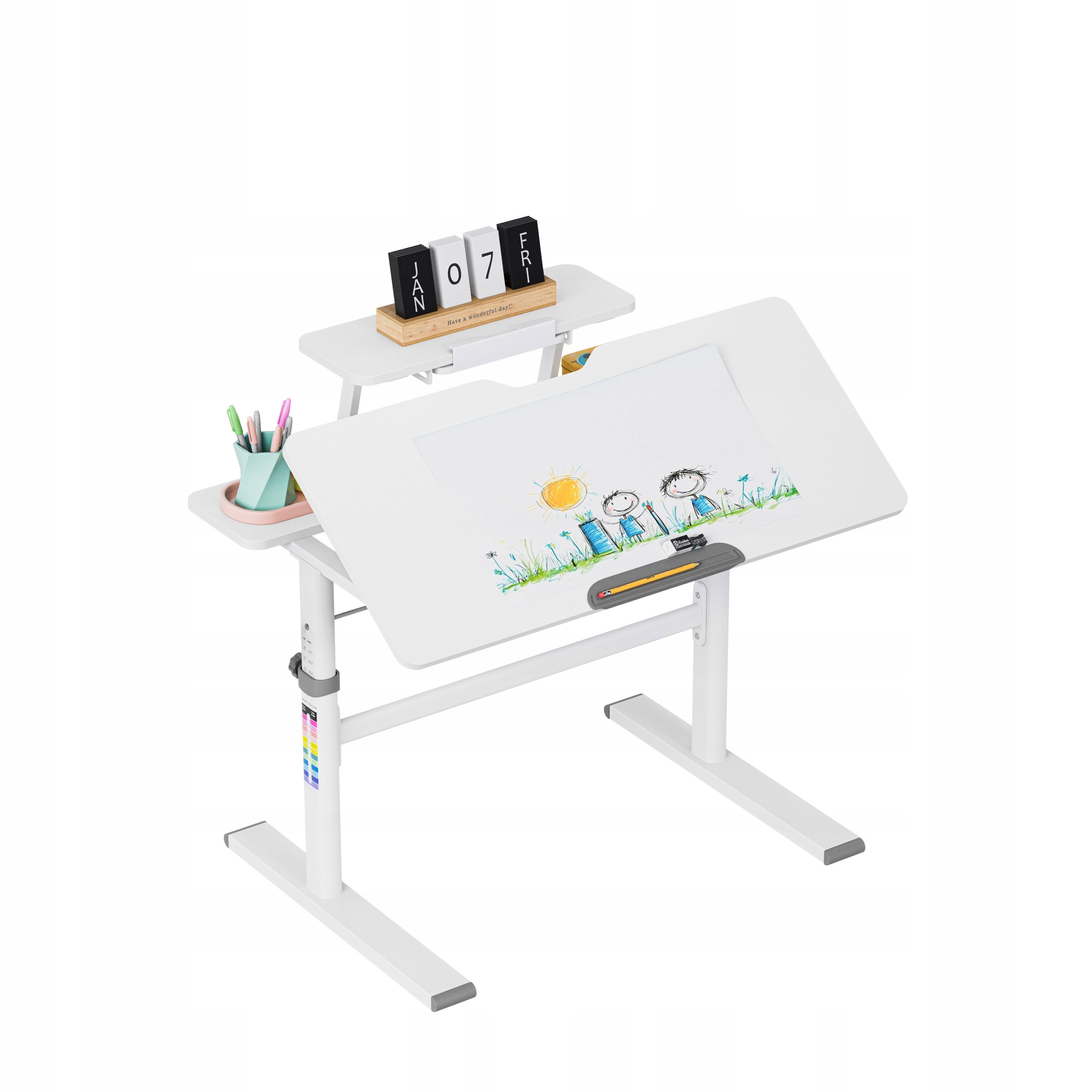 Biurko dla dzieci Mark Adler Study 3.7 Grey – Ergonomiczne wsparcie dla nauki