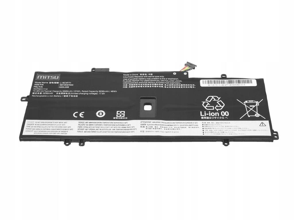 Pojemność i napięcie – 3325 mAh (51 Wh) i 15.36V