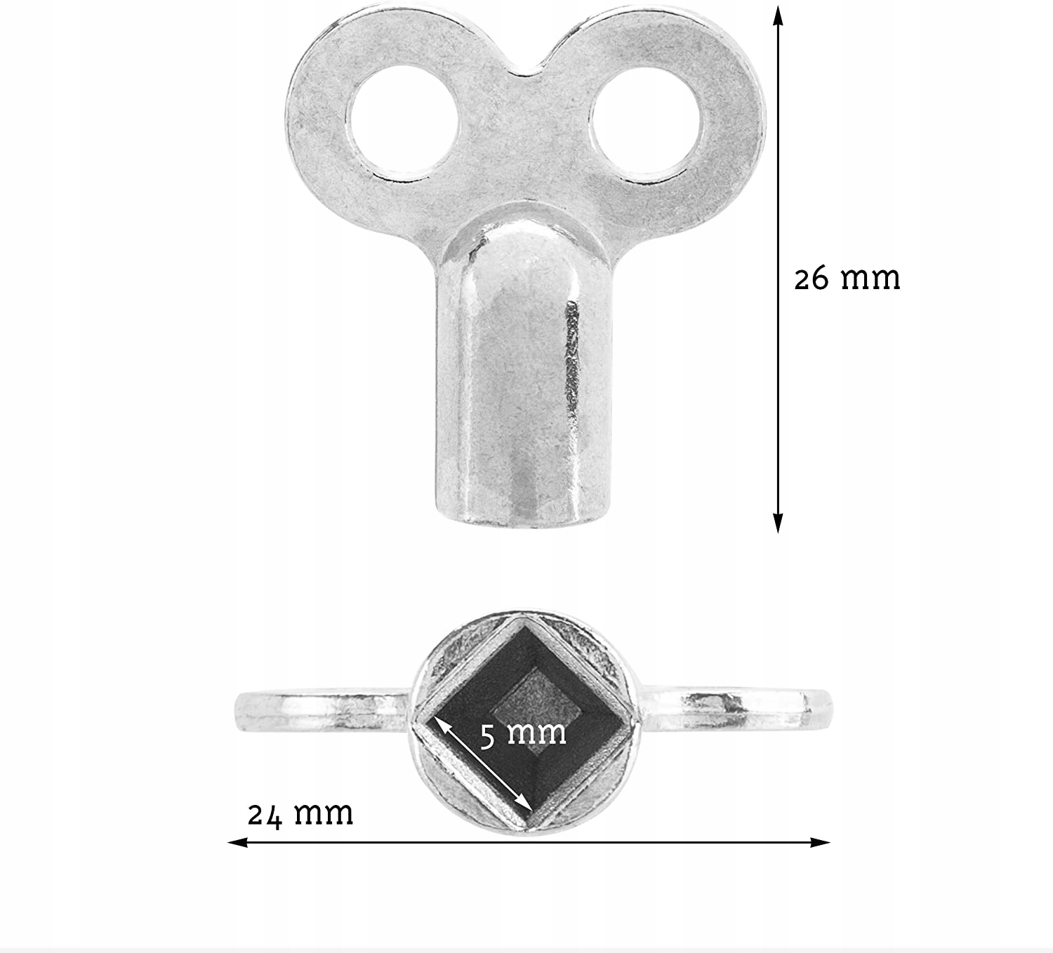 Wymiary i parametry techniczne kluczyka Giacomini