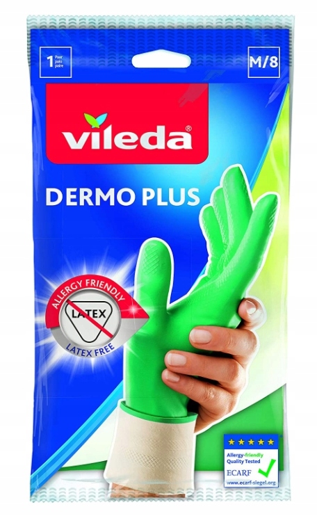 Vileda Rękawice Dermo Plus r. M – Komfort i ochrona dla wrażliwej skóry