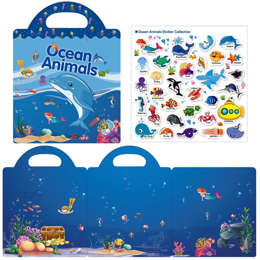Książeczka z naklejkami Ocean 22663 – Edukacyjna zabawa dla najmłodszych