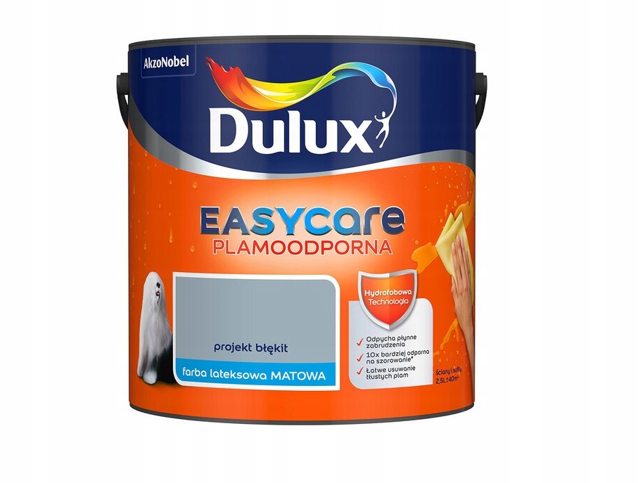 Dulux EasyCare farba lateksowa ścienna Projekt Błękit 2,5L – Idealne rozwiązanie dla Twojego wnętrza