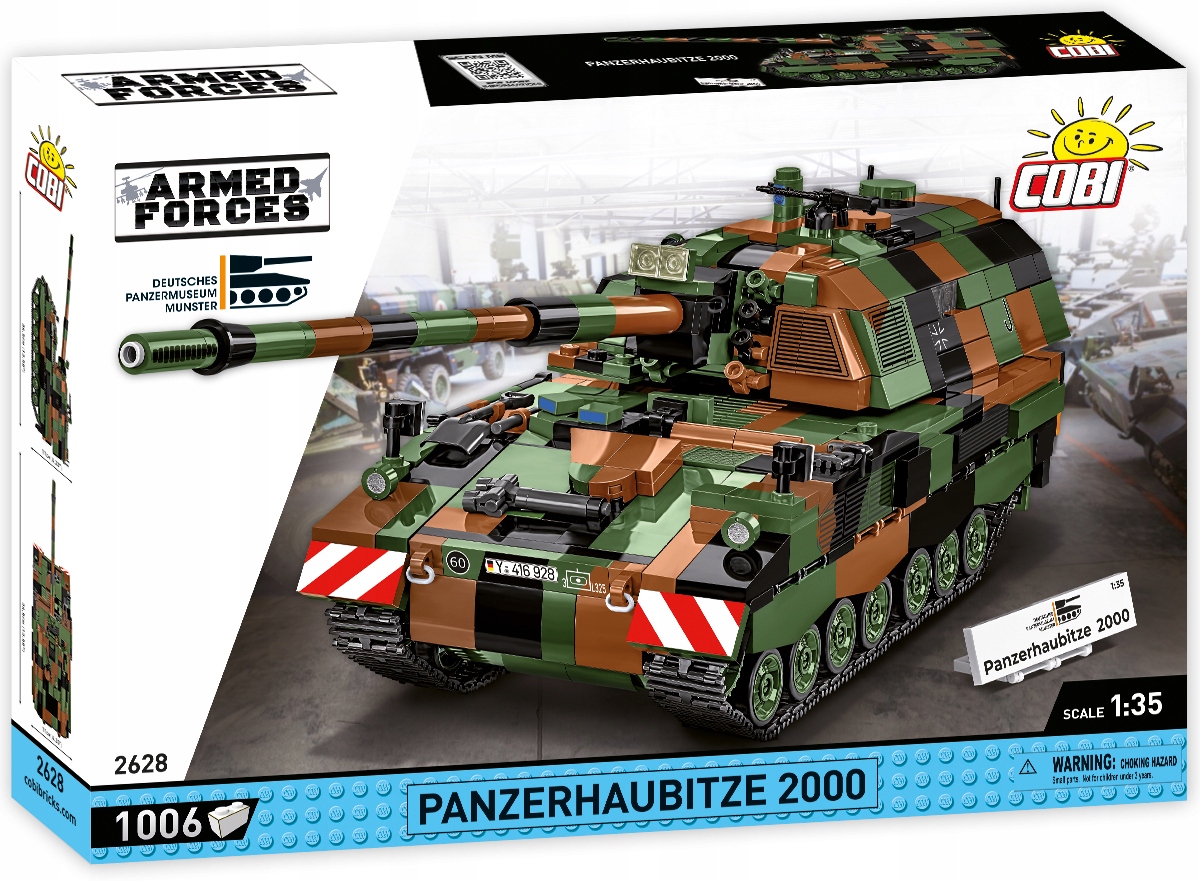Cobi COBI ARMED FORCES /2628/ PANZERHAUBITZE 2000 1006 KL – Zestaw klocków konstrukcyjnych dla małych konstruktorów