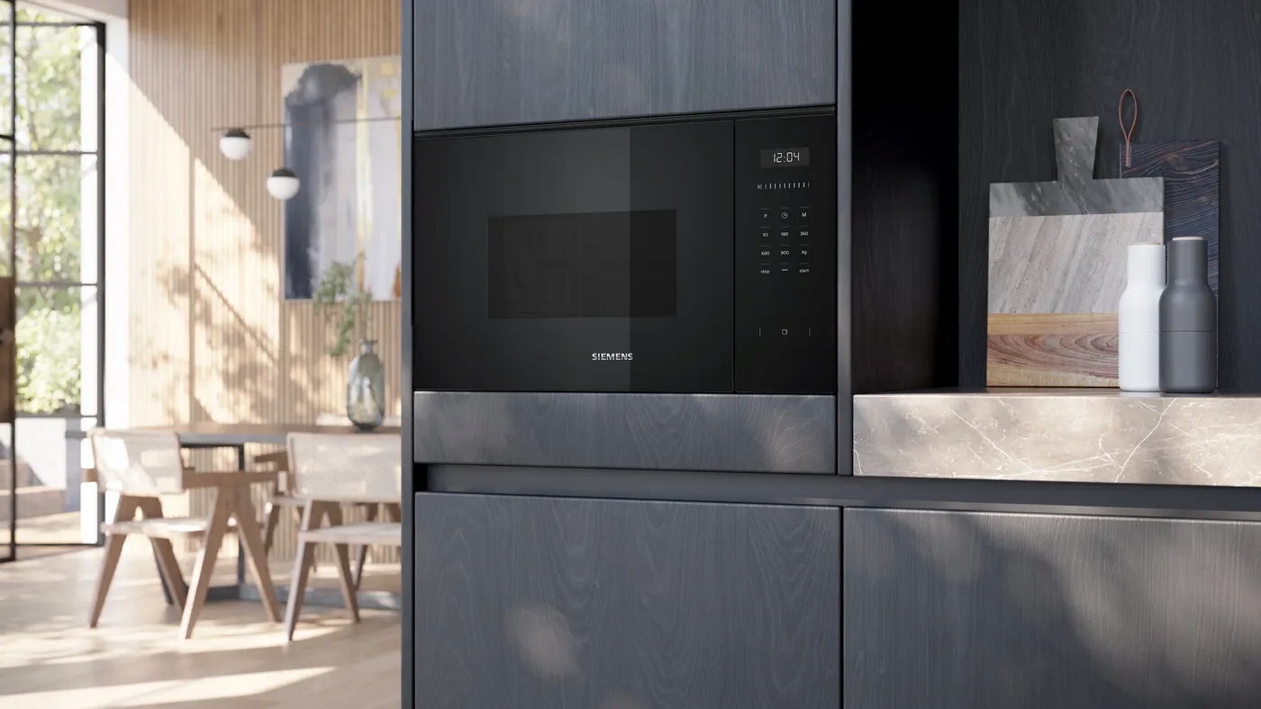 Kuchenka mikrofalowa do zabudowy Siemens iQ500 BE555LMB1 – Elegancja i funkcjonalność w Twojej kuchni