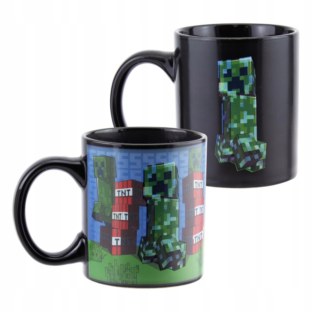 Kubek termoaktywny MINECRAFT CREEPER – Magia zmiany koloru w Twoich rękach
