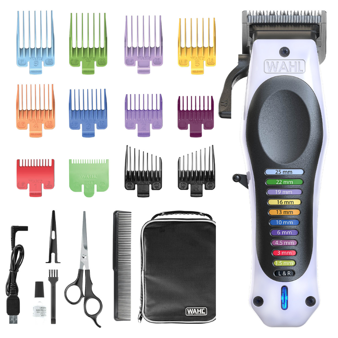 Szeroki zakres długości strzyżenia – 10 nasadek grzebieniowych