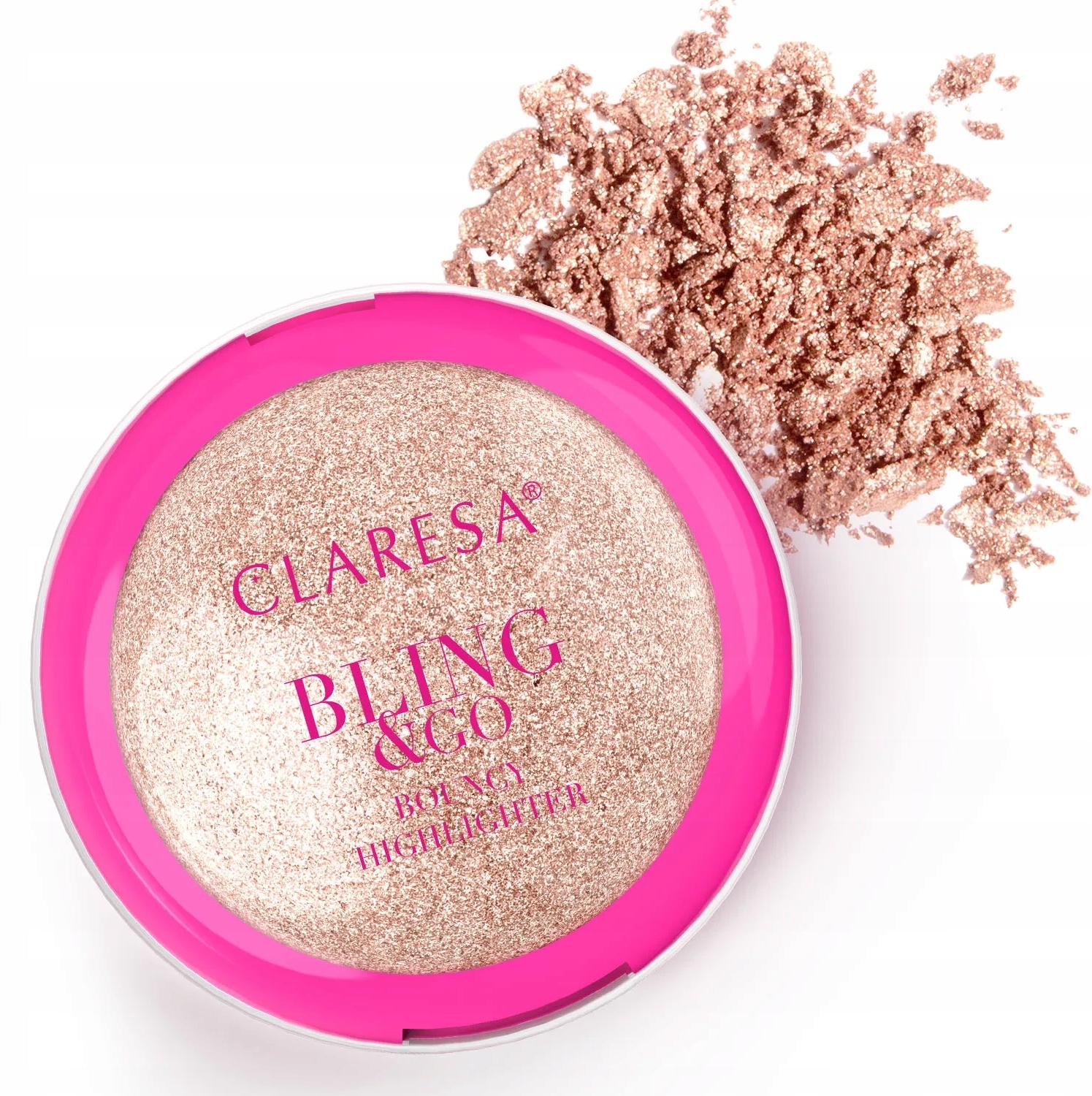 Bling & Go Bouncy Highlighter Rozświetlacz w kamieniu 02 Cosmic Gold – Idealne rozświetlenie dla Twojej skóry