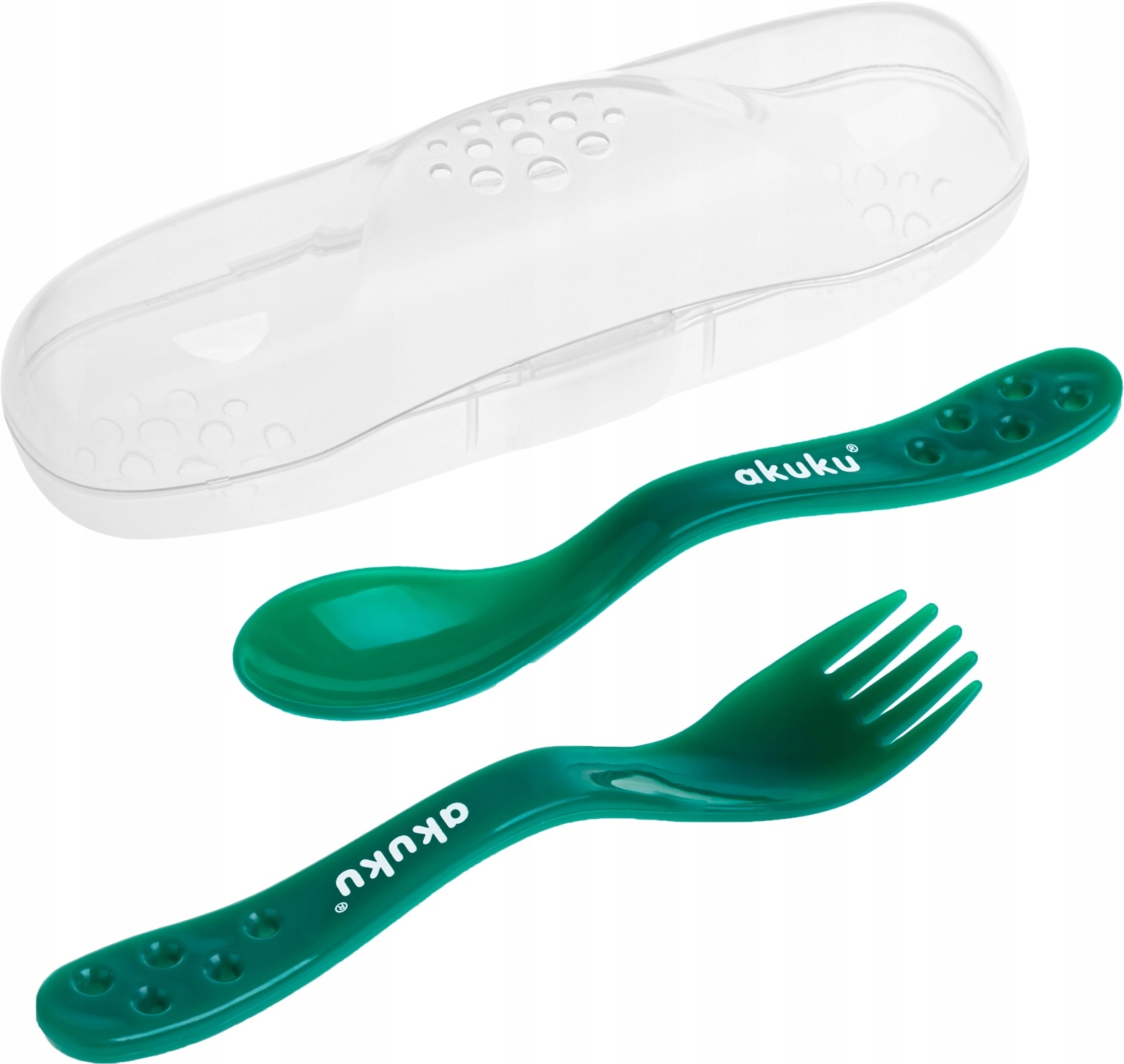 Sztućce w etui zielone AKUKU – Idealny wybór dla Twojego malucha