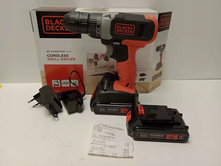 Wydajność akumulatora – 2 akumulatory Li-Ion 1,5 Ah w zestawie