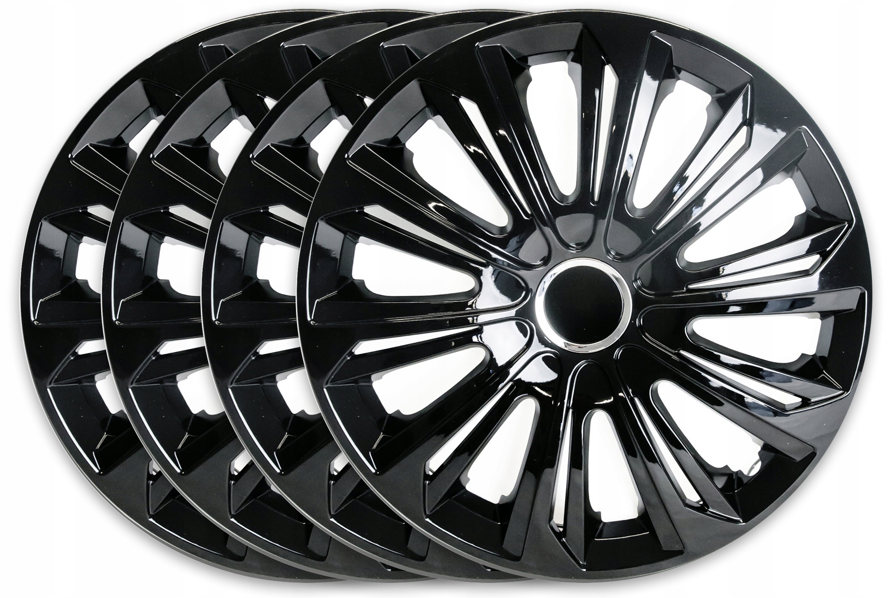 Komplet kołpaków uniwersalnych Strong Black ring 14 cali – Idealne dla Twojego samochodu