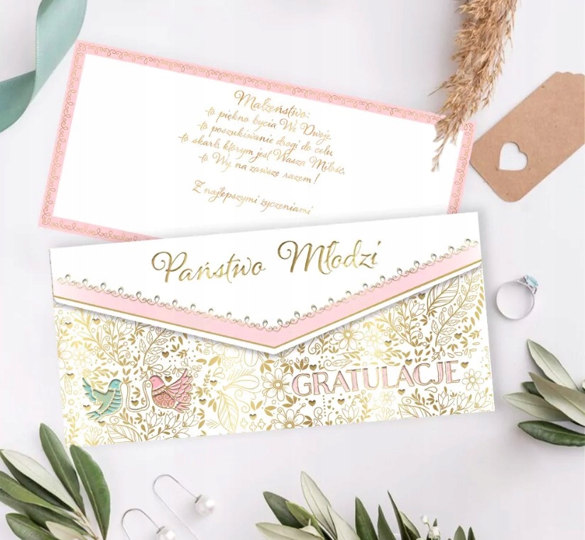Koperta Ślub Pudrowa – Elegancki wybór na wyjątkowe okazje