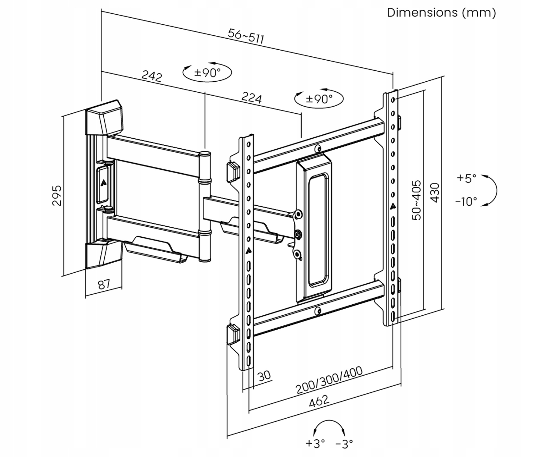 Wymiary i standard mocowania VESA
