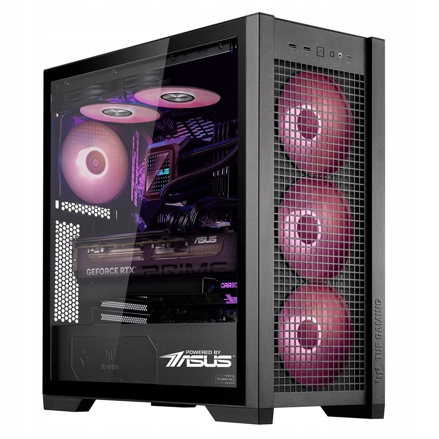 Obudowa Asus TUF Gaming GT302 TG z wentylatorami ARGB