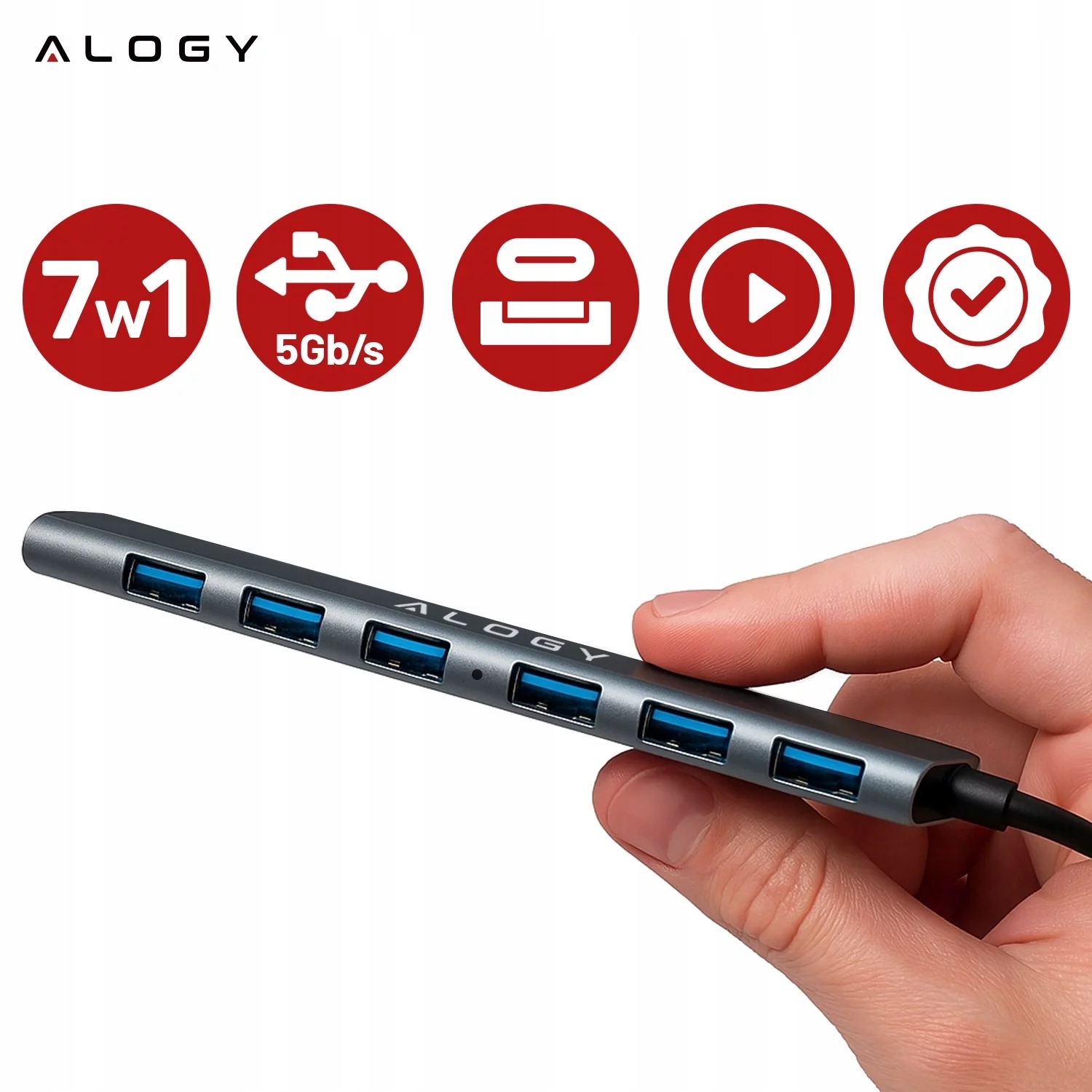 Adapter HUB 7w1 – Rozszerz możliwości swojego laptopa