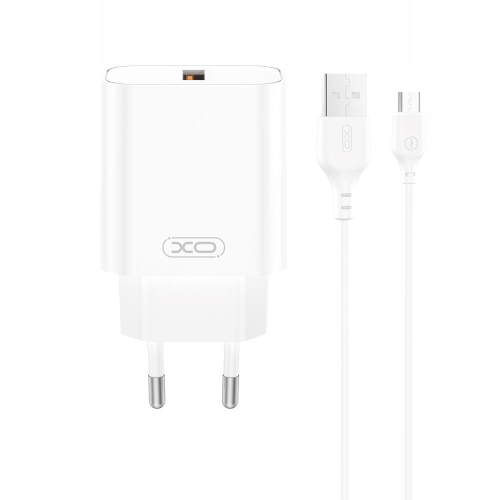 XO Ładowarka Sieciowa CE33 QC 18W z Kabelkiem USB-C – Szybkie i Bezpieczne Ładowanie