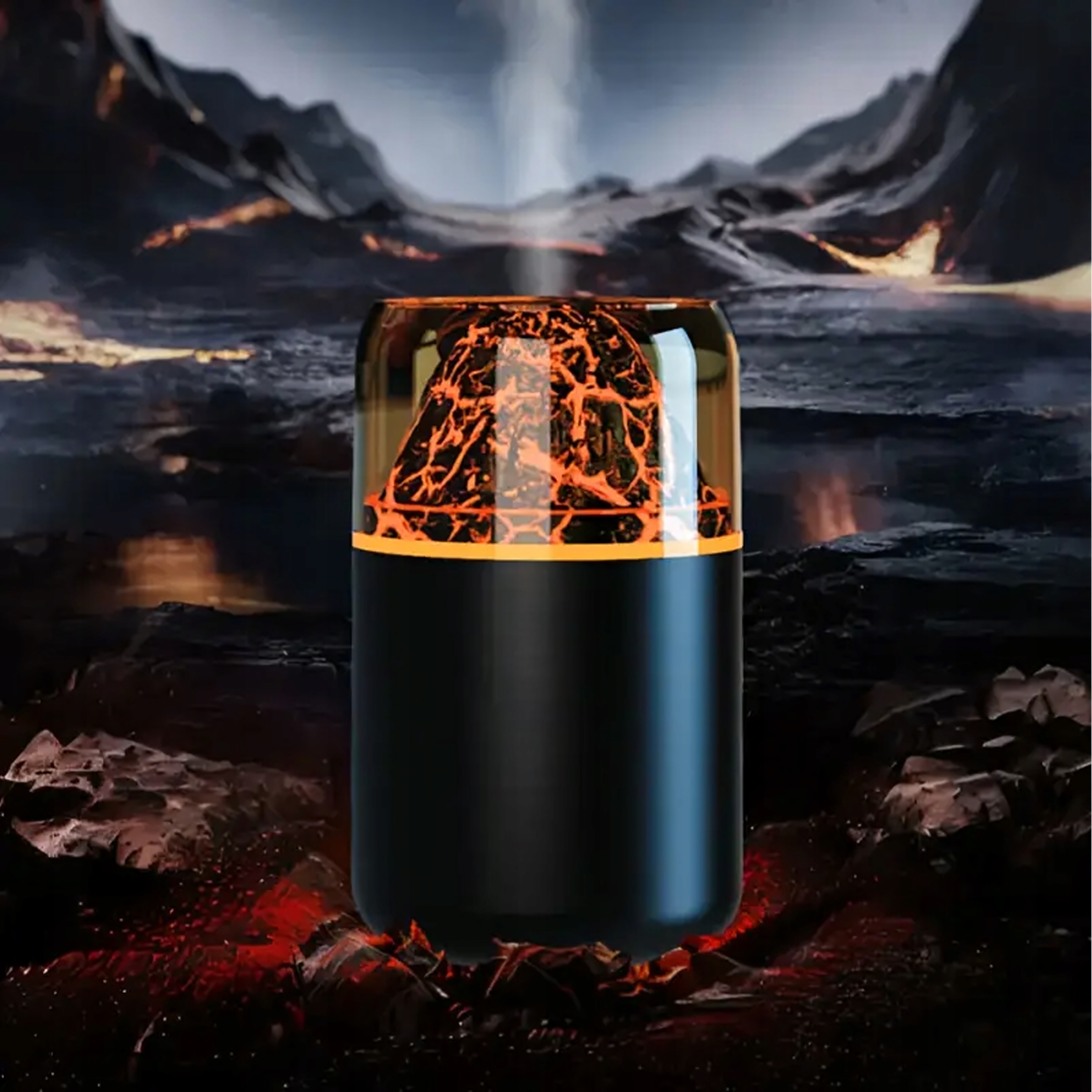 Efekt „wulkanu” – wyjątkowe oświetlenie LED i relaksująca mgiełka