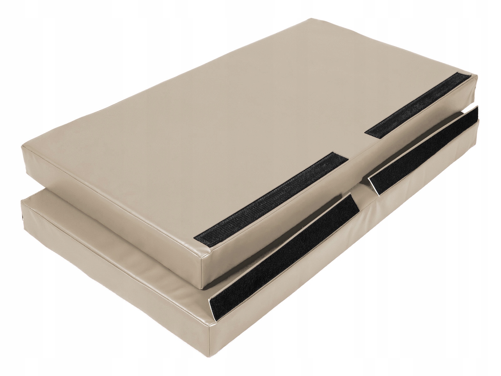 Materac dwuczęściowy z rzepami UNDERFIT 130 x 120 x 10 cm miękki beżowy – Komfort i bezpieczeństwo dla Twojego dziecka