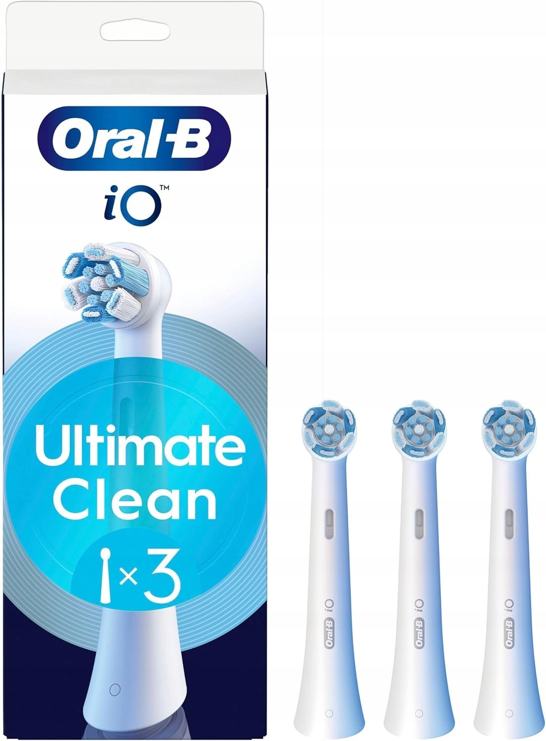 Oral-B iO Ultimate Clean – Wymienne końcówki do szczoteczki (3 sztuki, biały)
