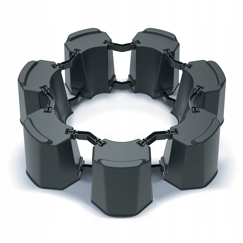 Wysokiej jakości materiały – trwały plastik w kolorze antracytowym