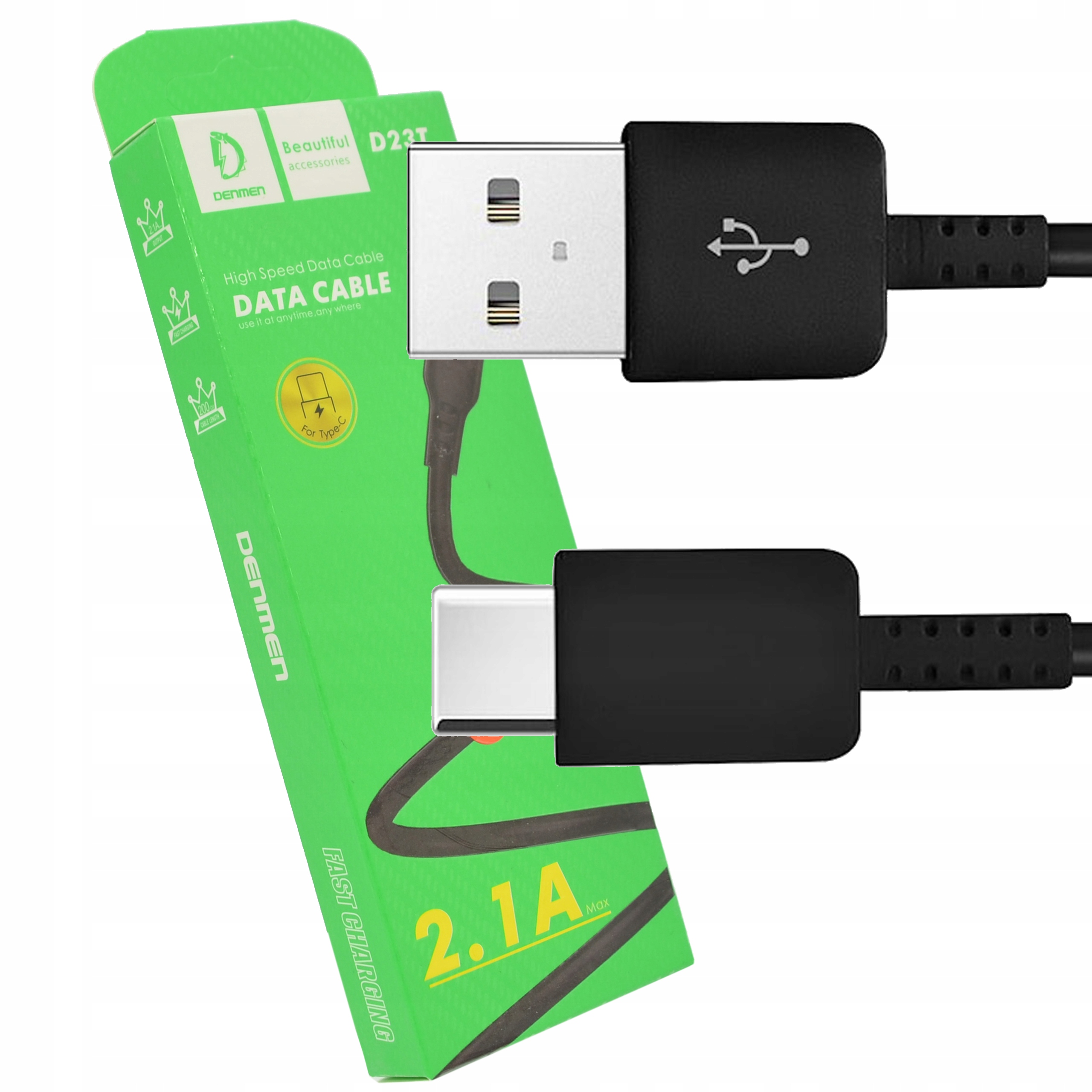 Kabel USB-A - USB-C 2 m Czarny (D23T) – Idealne rozwiązanie do ładowania i synchronizacji