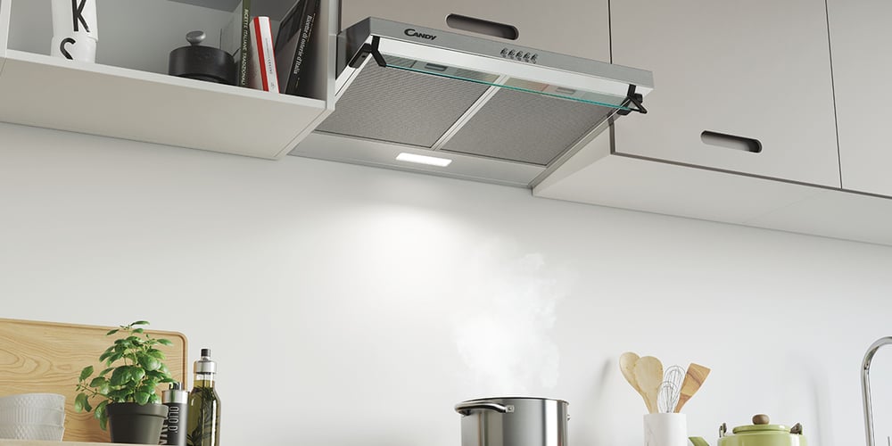 Okap podszafkowy Candy CFT610/4N/1 – Elegancja i wydajność w Twojej kuchni