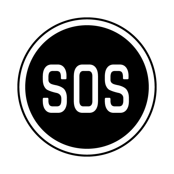Ikona czarna SOS