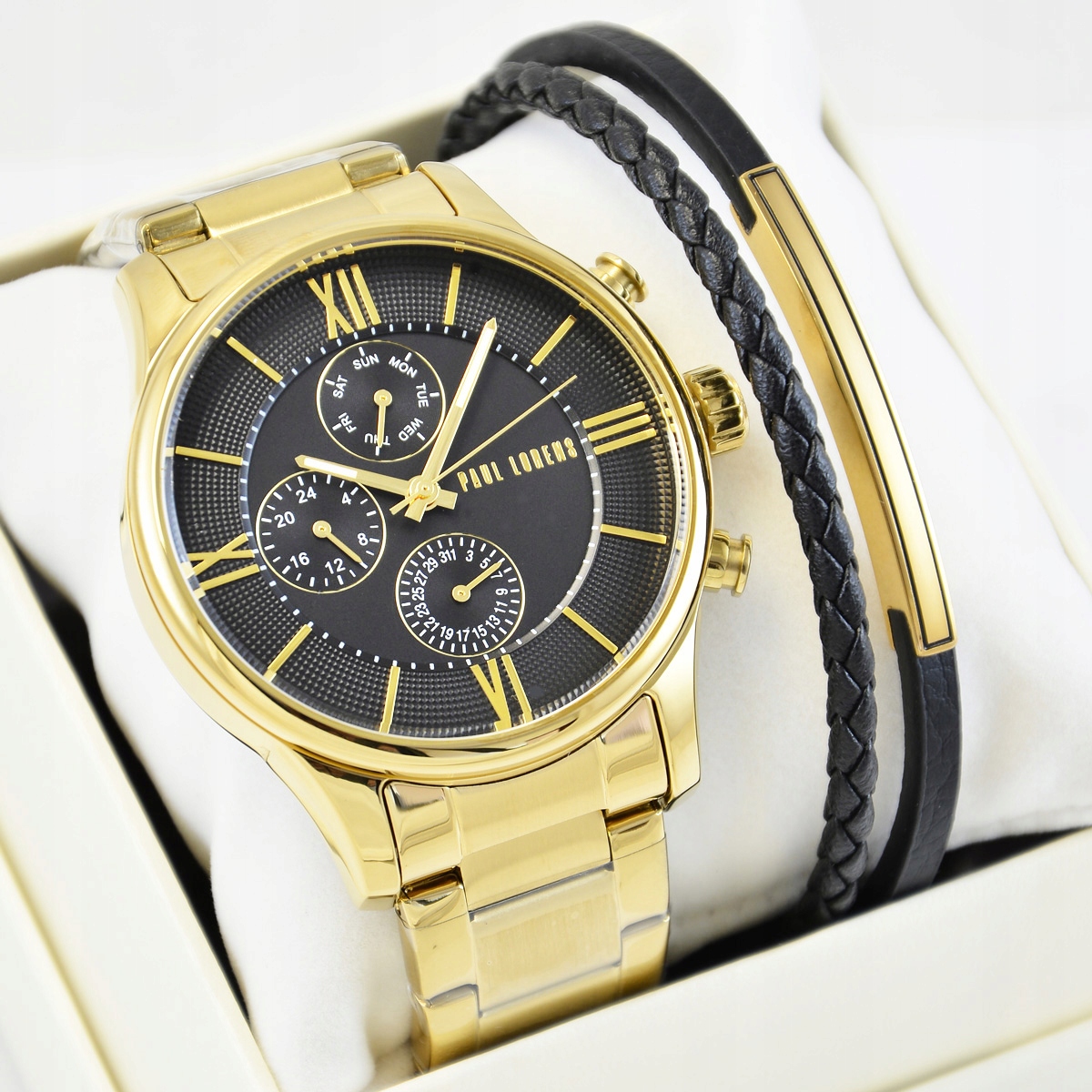 Zestaw męski zegarek Paul Lorens-SAVRES PL11652B6-1D1 + bransoletka – Elegancja i funkcjonalność w jednym