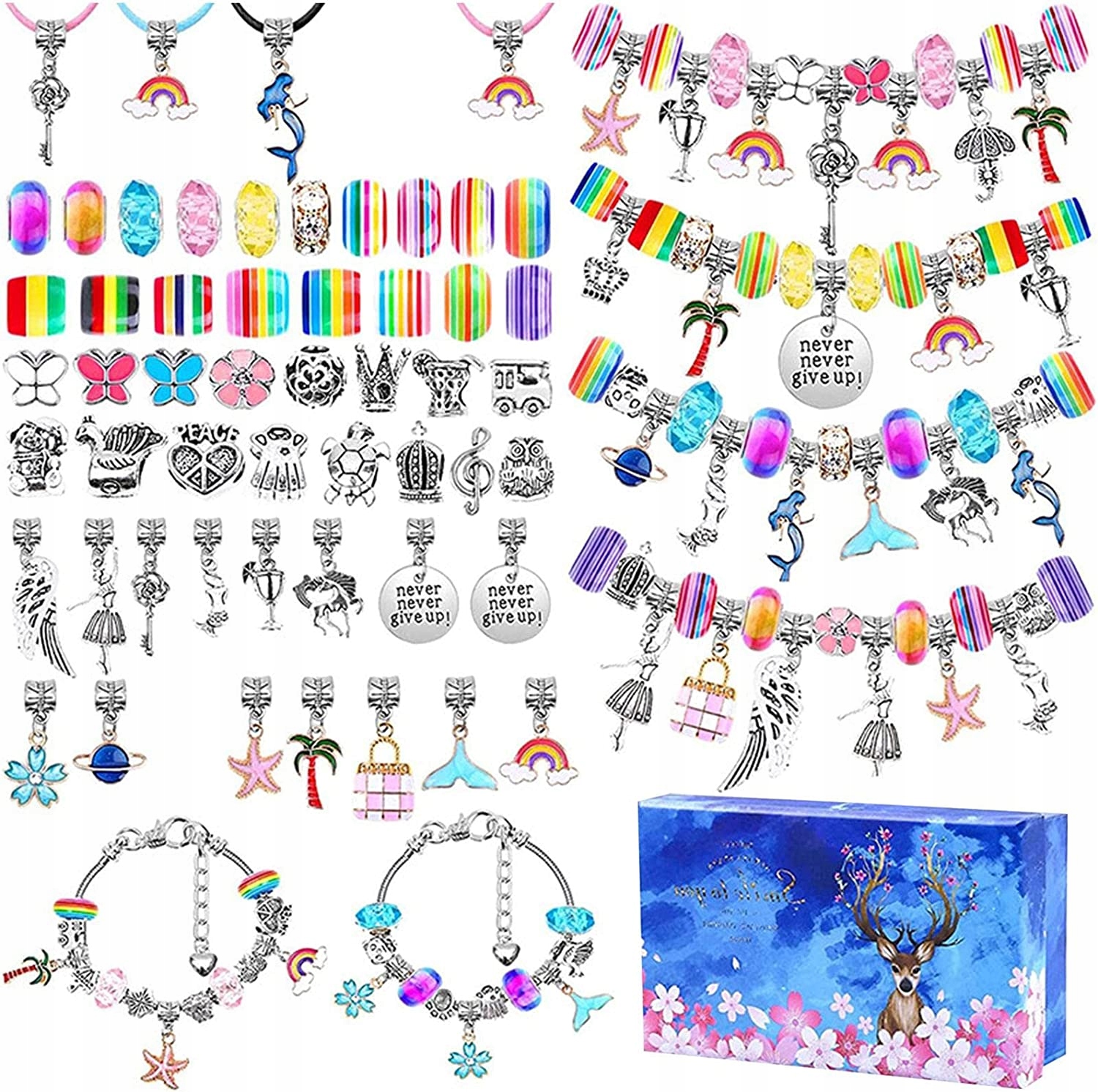 Zestaw Do Tworzenia Biżuterii Bransoletek 110 El – Kreatywna zabawa dla dziewczynek