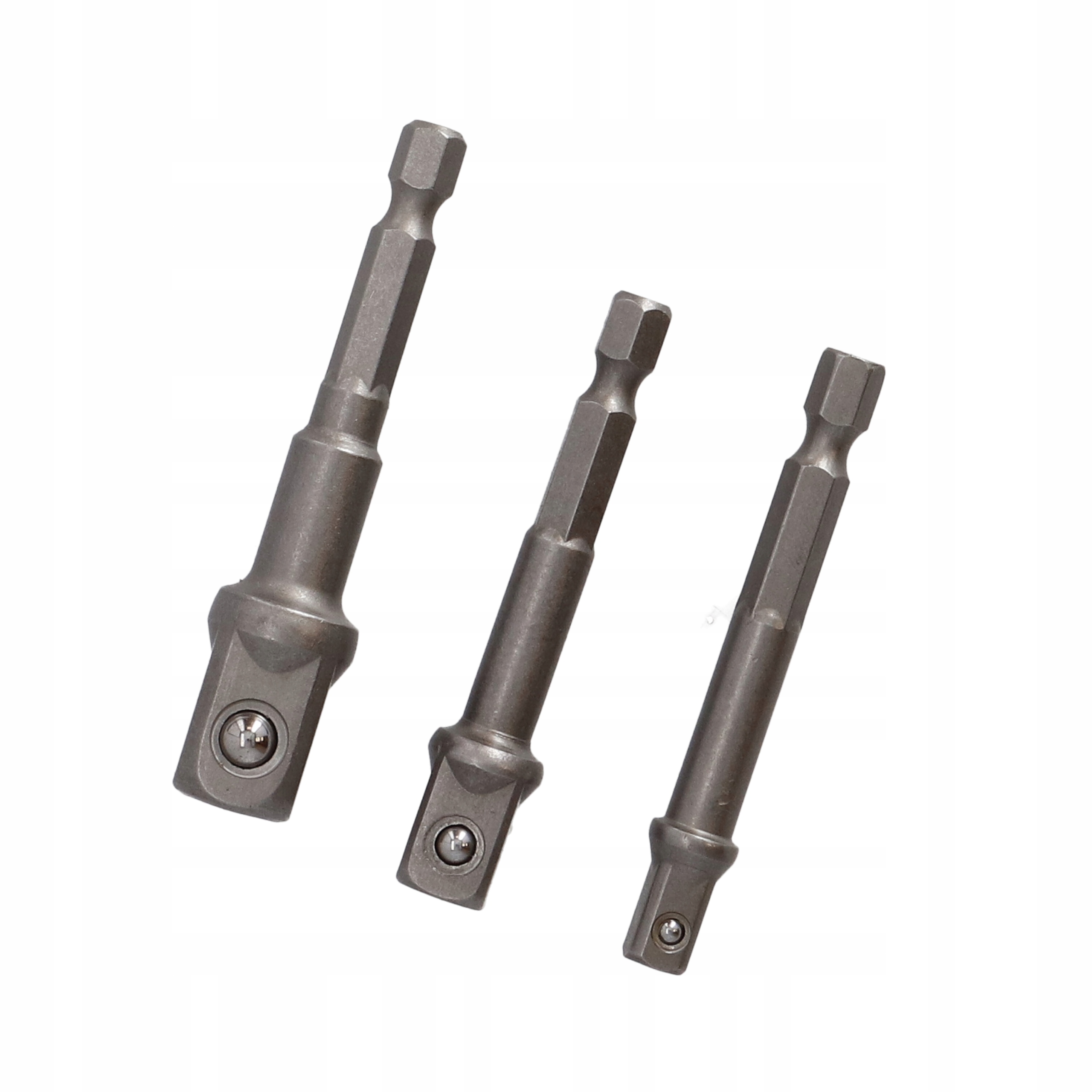 DRAUMET PREMIUM Adaptery z 1/4 HEX na 1/2, 3/8, 1/4 kwadrat