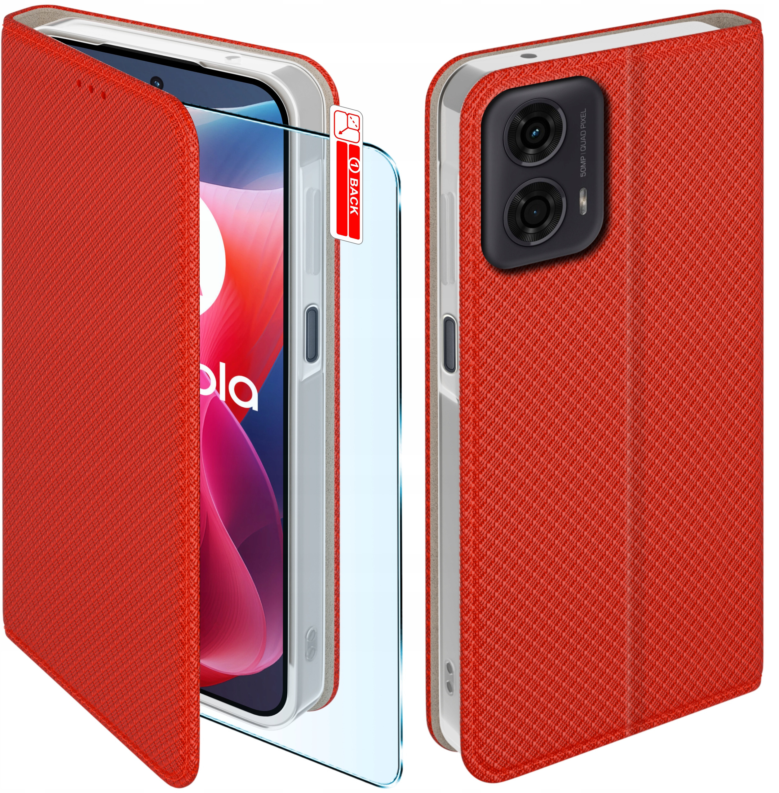 Etui do Motorola Moto G24 | G24 POWER | G04 SMART MAGNET CASE PORTFEL + SZKŁO – Ochrona i funkcjonalność w jednym
