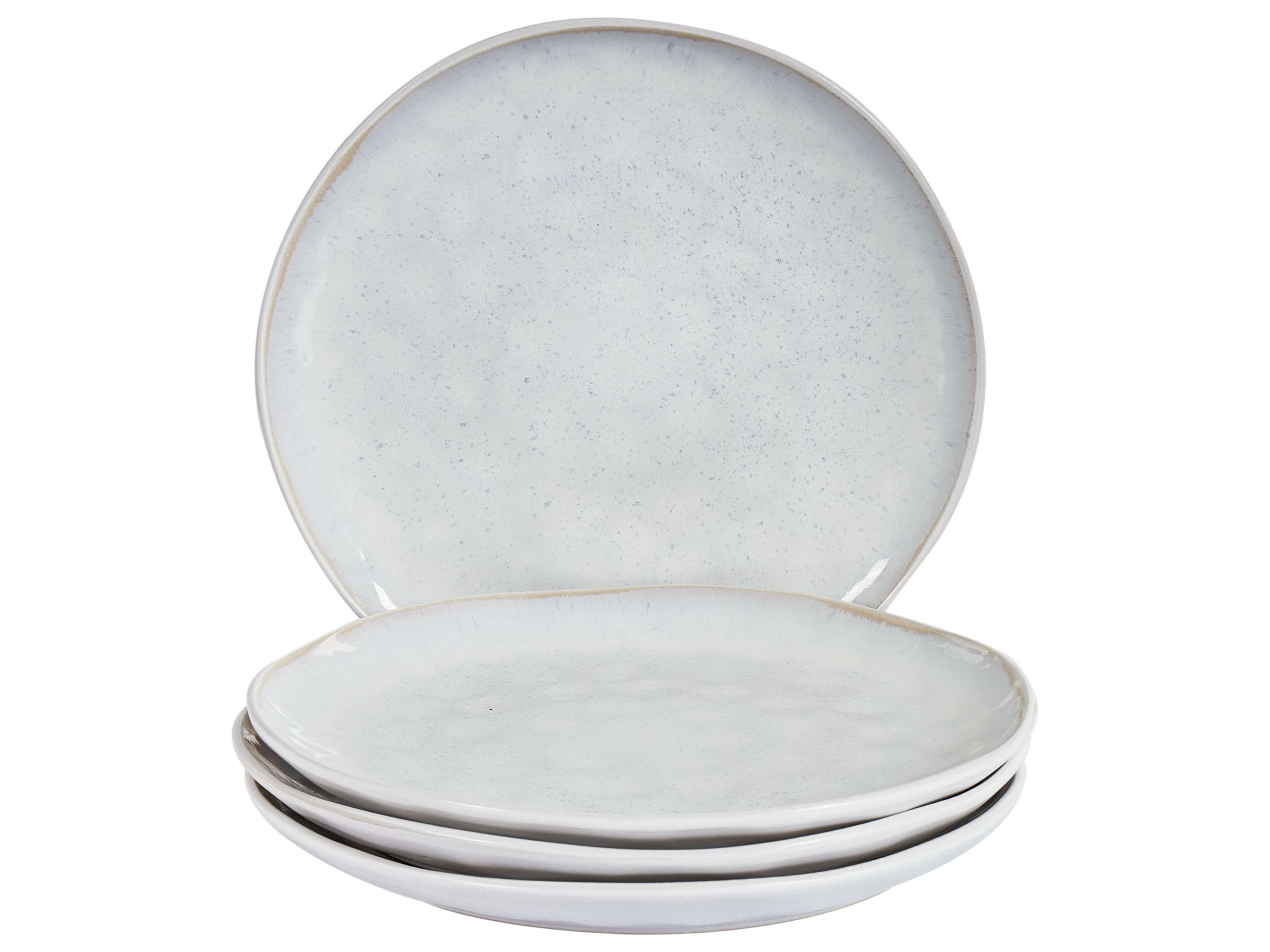 Zestaw 4 dużych talerzy SESAME Kamionka Jasnoszary – Elegancja w Twojej jadalni
