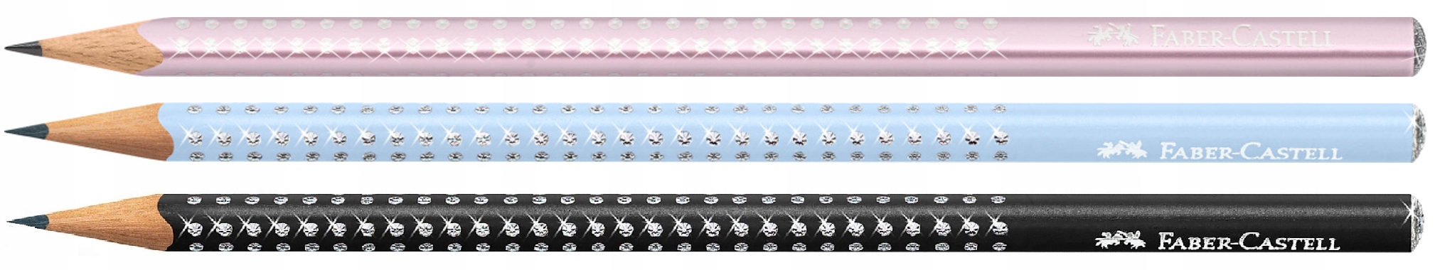 Ołówki w atrakcyjnych kolorach z brokatowym zakończeniem