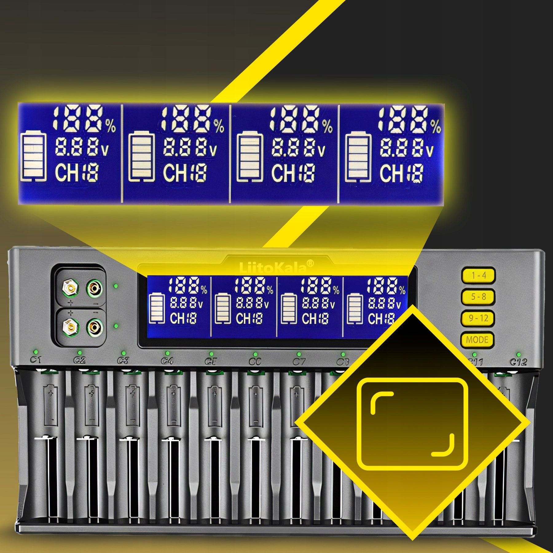Czytelny wyświetlacz LCD – Monitorowanie stanu naładowania