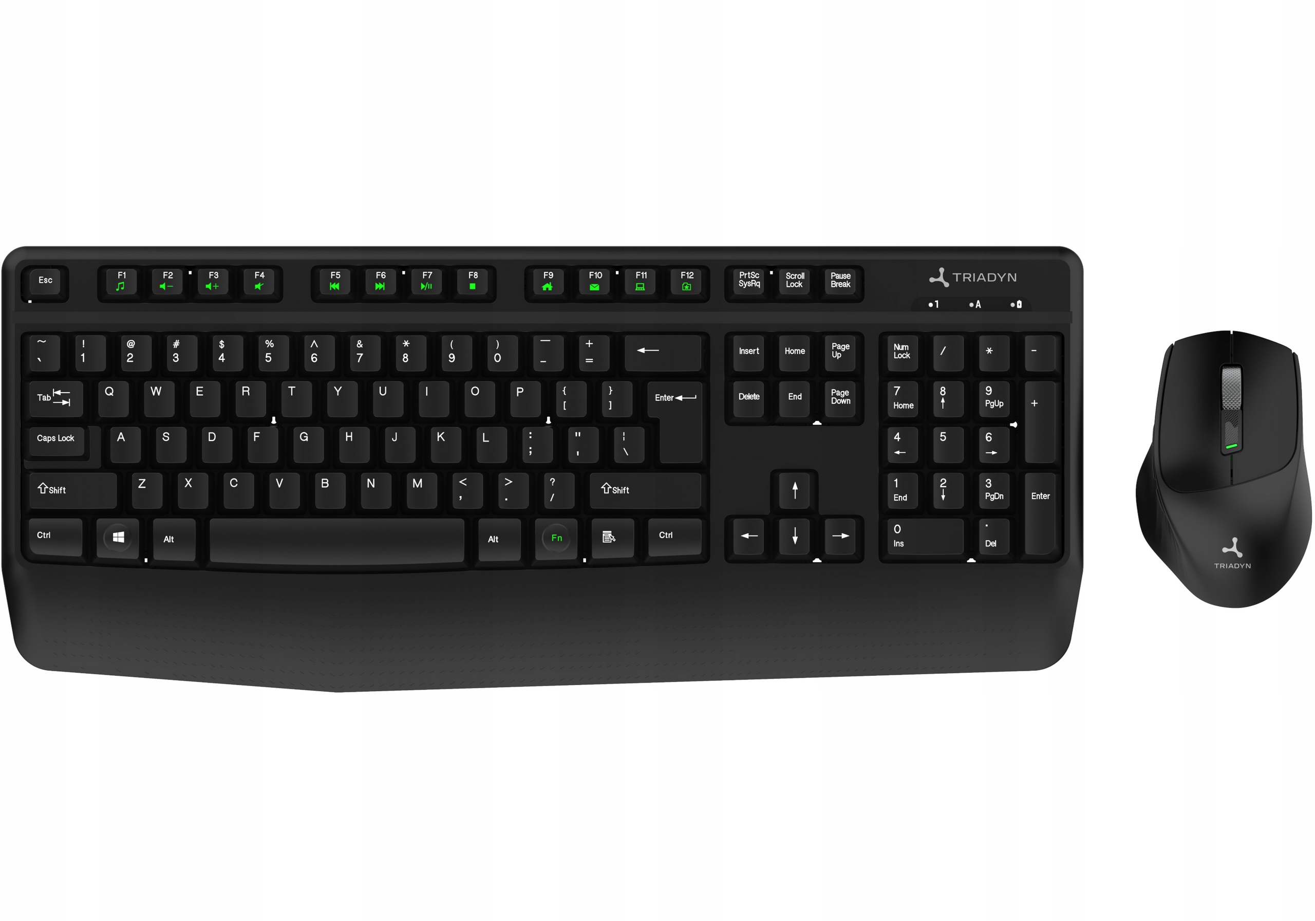 Nowy Bezprzewodowy Zestaw Biurowy Triadyn CYLLENE – Klawiatura ELARA PLUS i Mysz GANYMEDE