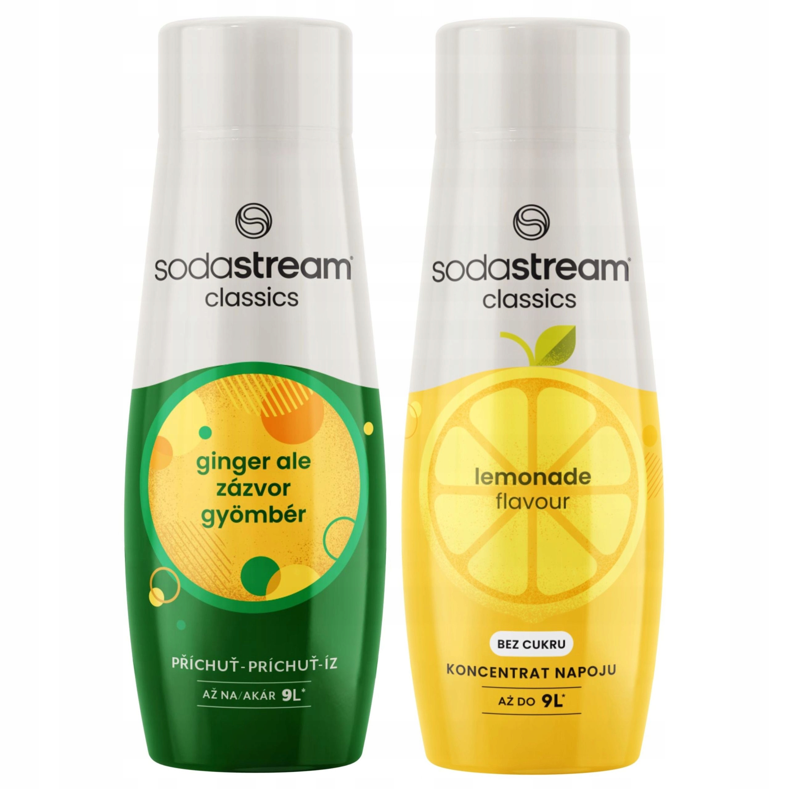 2x Syrop do Saturatora SODASTREAM Imbir Ginger + Lemoniada – Orzeźwiające napoje w Twoim domu