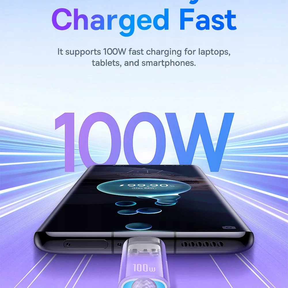 Szybkie ładowanie z mocą 100W