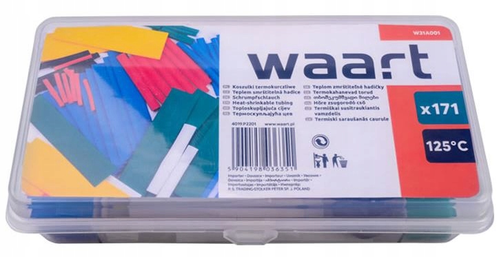 WAART Koszulki termokurczliwe 171szt – Idealne do naprawy instalacji elektrycznych