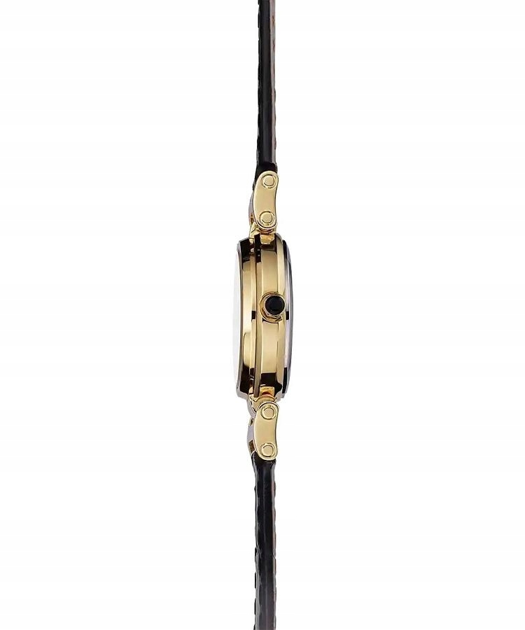 Klasyczna forma i złota koperta PVD