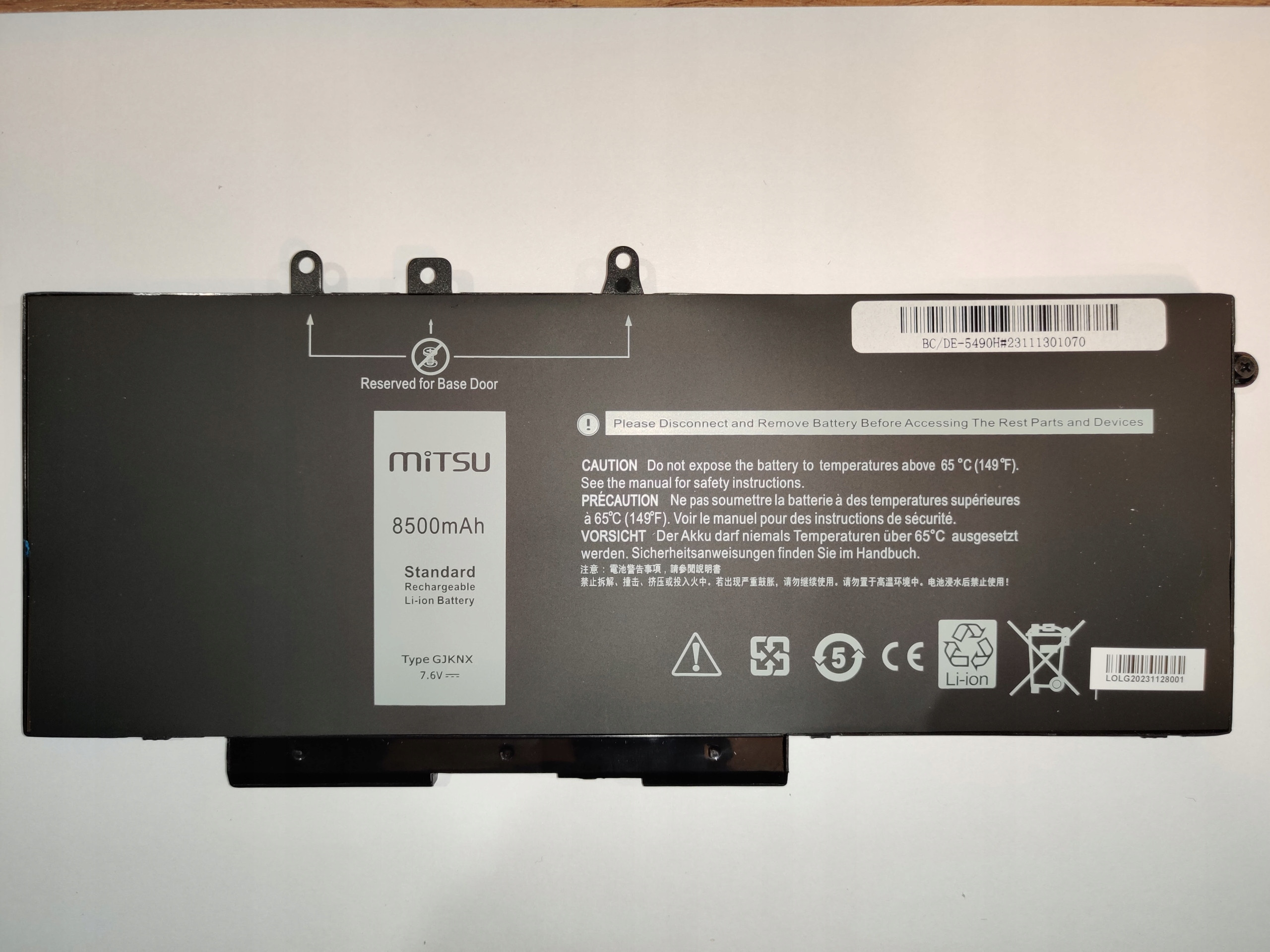 Bateria Mitsu GJKNX do Dell Latitude 5280 5480 5490 5590 – Wydajność i niezawodność