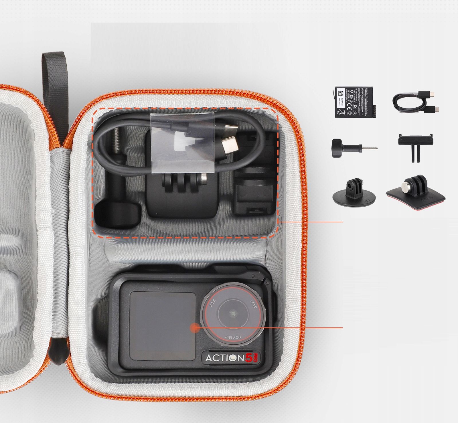 Dedykowany futerał do kamer sportowych DJI Osmo Action