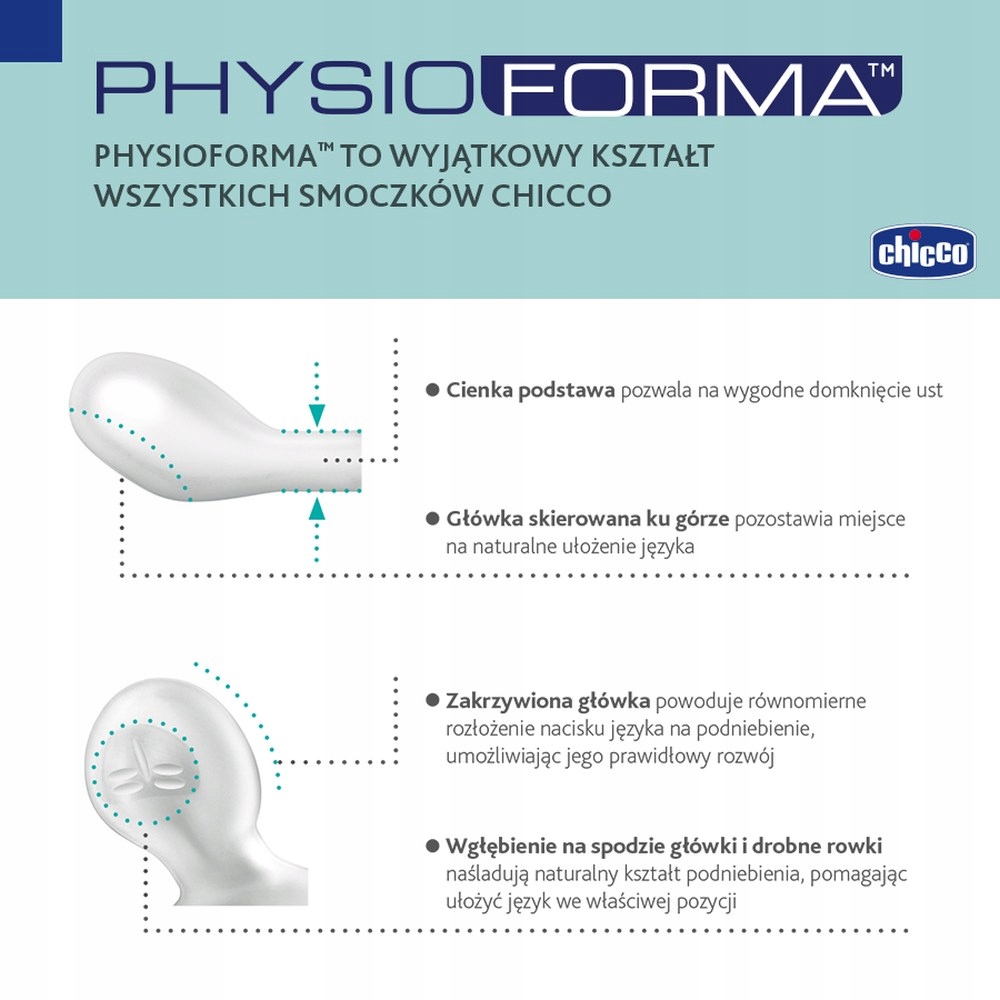 Ergonomiczny kształt i wsparcie dla fizjologicznego oddychania