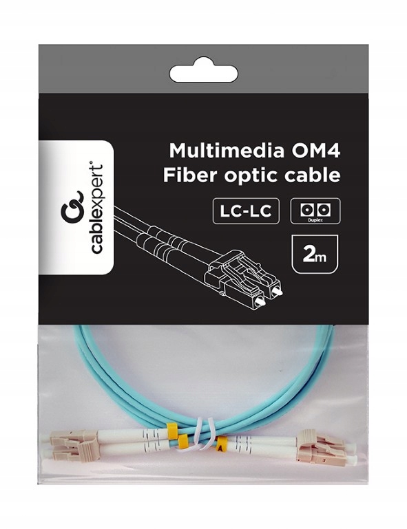 Kabel światłowodowy wielomodowy duplex OM4 50/125 LC/LC 2m – Wydajność i niezawodność w sieciach